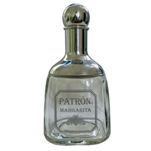 PATRON Margarita Shaker Glass Chrome Bottle 18oz Cocktail Mixer Tequila Gift